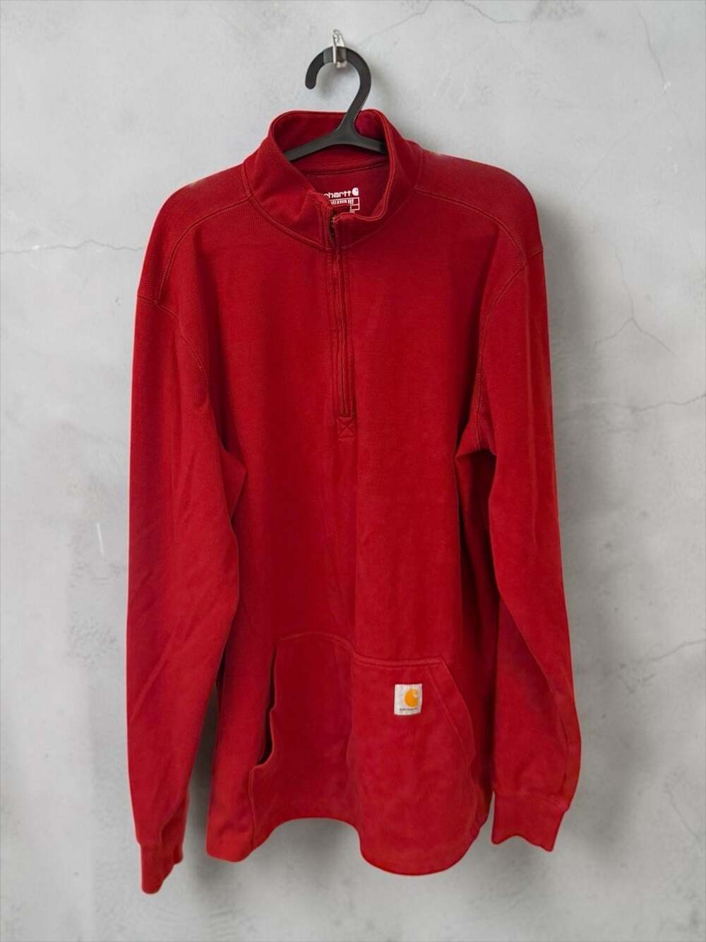 Carhartt Men's Relaxed Fit Heavyweight Long-Sleeve 1/2-Zip Thermal Shirt - Red